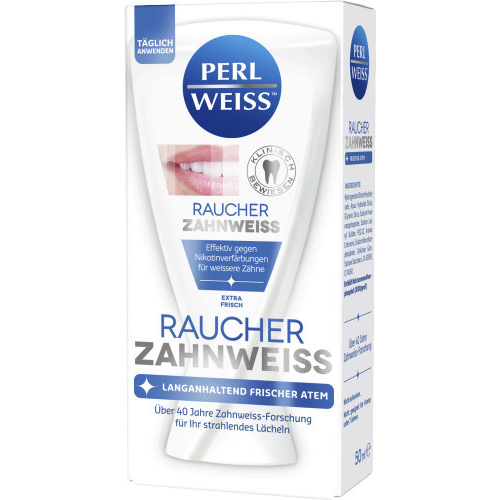 Perlweiss Raucher Zahnweiss Zahnpasta Zahnreinigung 50ml Tube