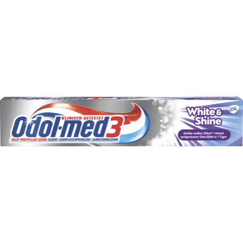 Odol Med3 Zahncreme White + Shine 75ml Tube