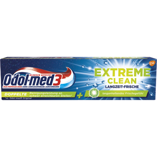Odol Med3 Extra Clean Langzeit-Frische Zahncreme 75ml Tube