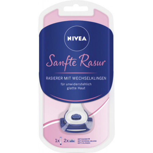 Nivea sanfte Rasur Rasierer mit 2 Wechselklingen f�r unwiderstehlich glatte Haut