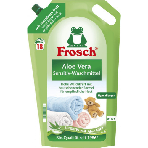 Frosch Aloe Vera Sensitiv-Waschmittel 18 Waschladungen 1,8 Liter Beutel