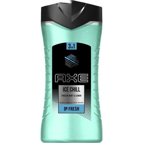 Axe Dusche Ice Chill Duschgel 3 in 1 Minze Limone 250 ml Flasche