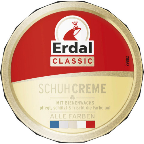 Erdal Dosencreme Farblos Schuhcreme mit Bienenwachs 75ml Dose