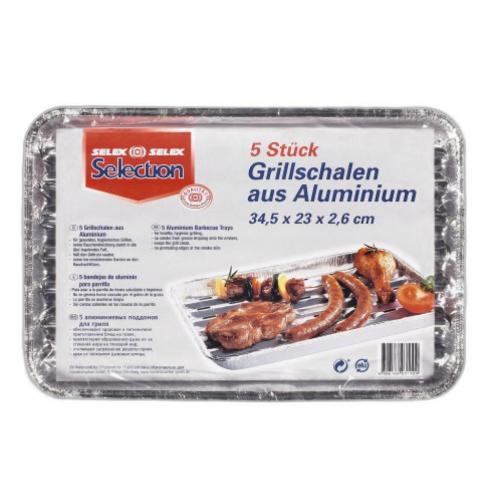 Selection Aluminium Grillpfanne Grillschalen Grillzubeh�r 5 St�ck