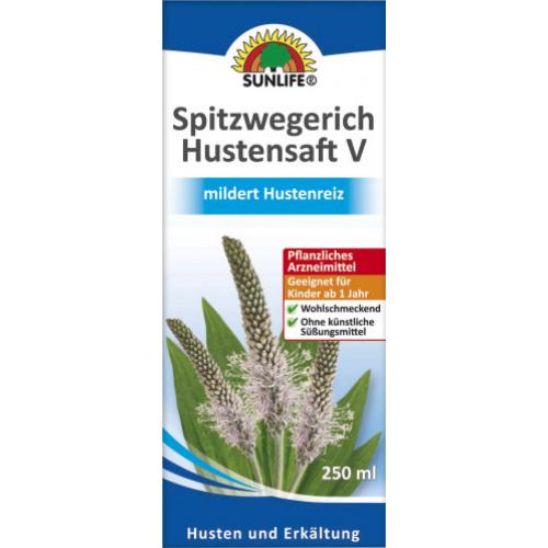 Sunlife Spitzwegerich Hustensaft 250ml Flasche