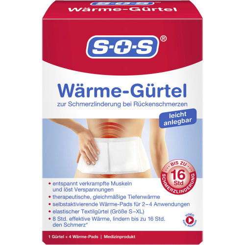 SOS Wrmegrtel 1 Grtel + 4 Wrme Pads
