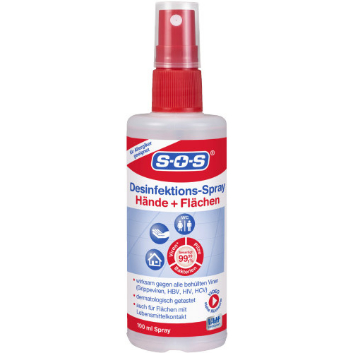 SOS Desinfektionsspray Hnde- und Flchendesinfektion 100ml