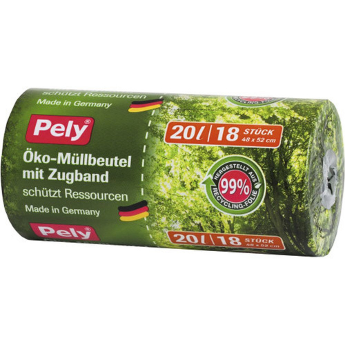 Pely ko-Mllbeutel mit Zugband 20L 18 Stck