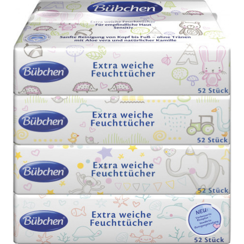 Bbchen Feuchttcher Sensitive 4x52 Stck