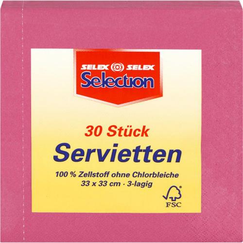 Selection servietten 3-lagig verschiedene Farben - Farbe: pink