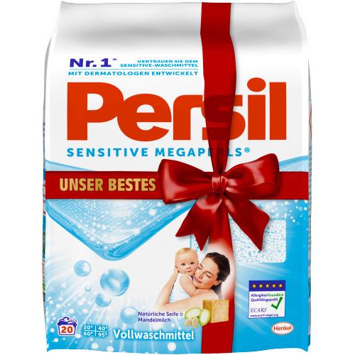 Persil Megaperls Sensitiv 20 Waschladungen Vollwaschmittel  
