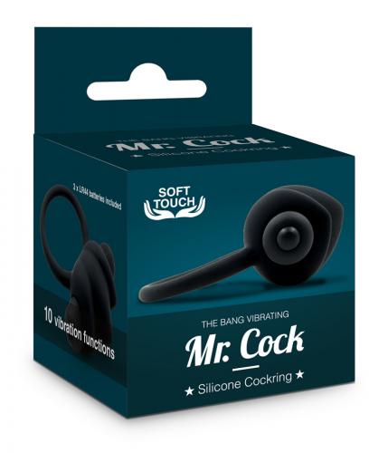 Mr.Cock The Bang Vibrating Silicone Cockring Black