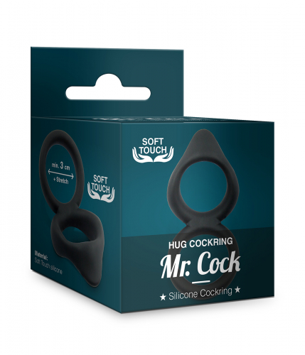 Mr.Cock Hug Silicone Cockring Black
