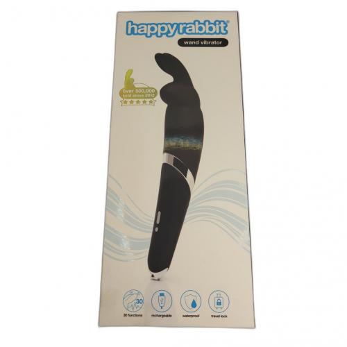 happyrabbit Wand Vibrator - Farbe: schwarz