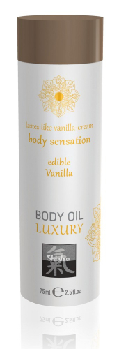 HOT Shiatsu Shiatsu Body Oil Edible transparent Vanille - Menge: 75ml