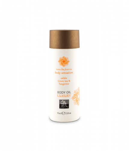 HOT Edible Body Oil Green Tea & Tangerine Essbares Massagel 75ml
