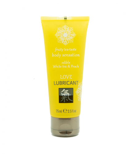 HOT Shiatsu Love Lubricant edible White tea & Peach 75ml