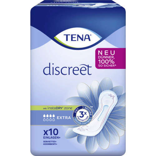 Tena Slipeinlagen Discreet Extra mit InstaDRY Zone 10 Stck