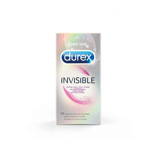 Durex Invisible Extra Gelt 10 Stck - Farbe: Durchsichtig - Menge: 10Stck