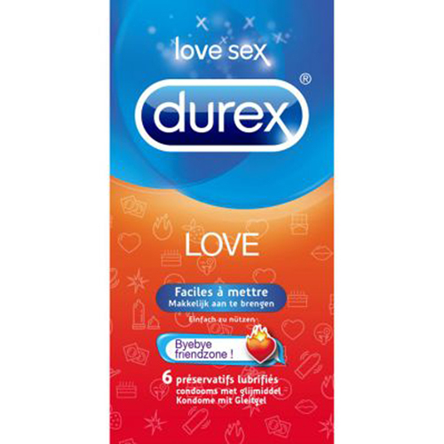 Durex Emoji Love Kondome 6 Stck - Farbe: Durchsichtig - Menge: 6Stck