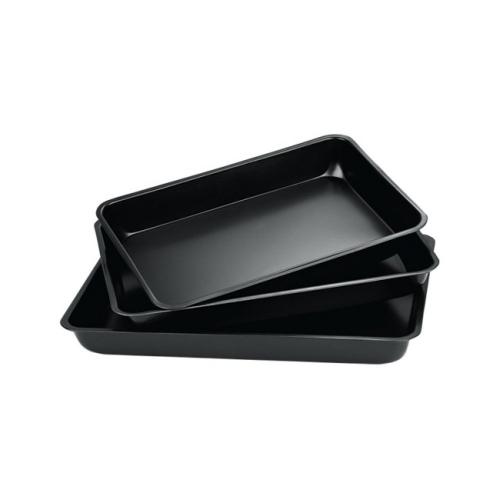 Kinghoff KINGHOFF Backformen 3 Teile Stahl Backblechset mit Antihaftbeschichtung