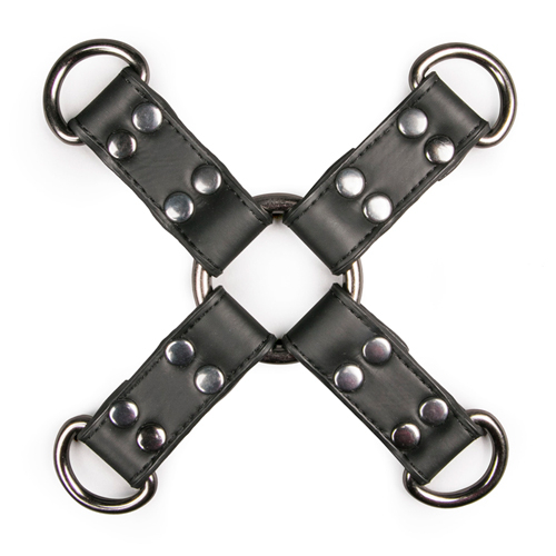 Easytoys Fetish Collection Schwarzer Hog-Tie aus Leder - Farbe: Schwarz