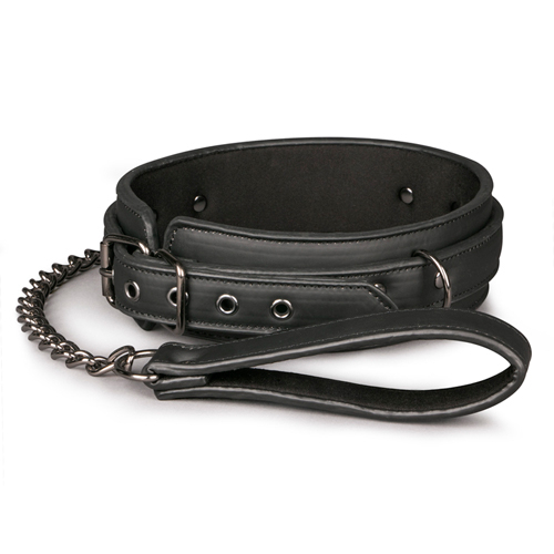 Easytoys Fetish Collection Fetisch-Halsband mit Leine - Farbe: Schwarz