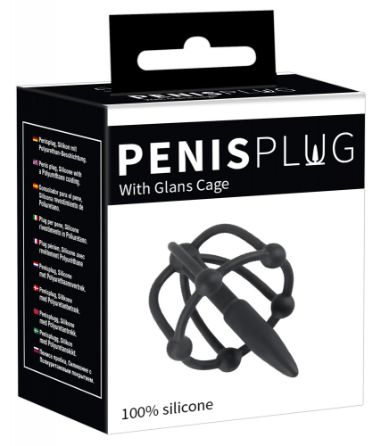 You2Toys Penis Plug with Glans Cage - Farbe: schwarz