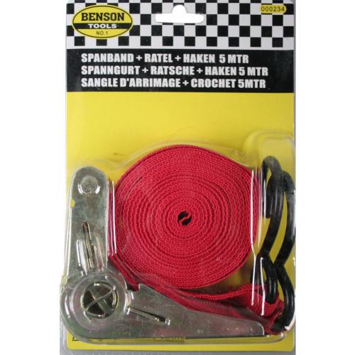 Benson Spanngurt 5,0 m Ratsche + Haken