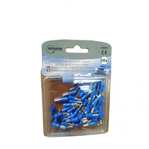 Benson Kabelschuh 50 Stck mnnlich rund / 2,5 => 4 bl