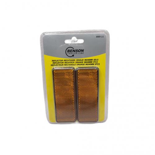 Benson Reflektor rechteckig orange 90 x 40 mm 2 Stk