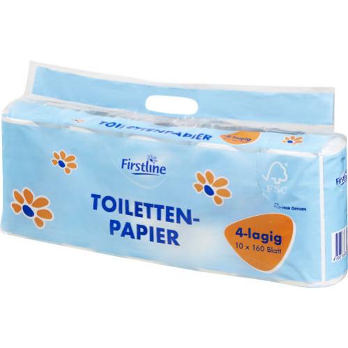 Firstline Toilettenpapier 4-lagig 10 x 160 Blatt