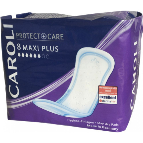 Caroli Protect + Care Einlagen Hygiene-Einlagen Maxi Plus 8 Stck