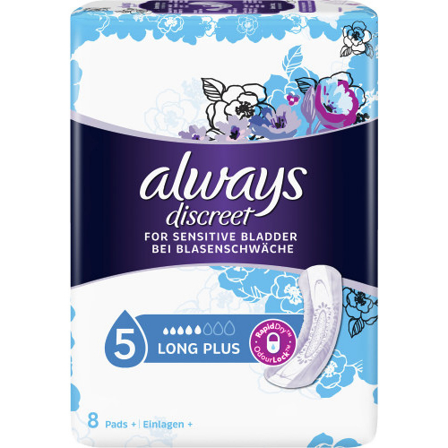 Always Ultra Always Discreet Long Plus Inkontinenz Einlagen 8 Stck