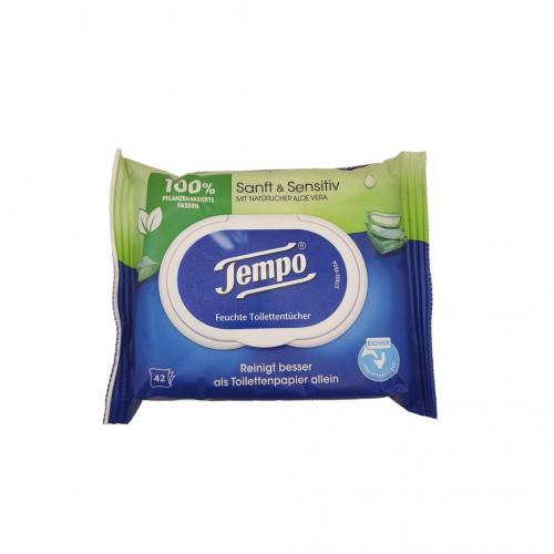 Tempo Toilettenpapier Feucht Sanft & Sensitiv 42 Tcher Nachfller