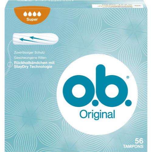 OB O.B. Tampons Original Super mit geschwungenen Rillen 56 Stck