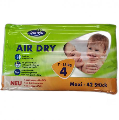 Bornys Windeln Air Dry Maxi Gr��e 4 Babywindeln 42 St�ck