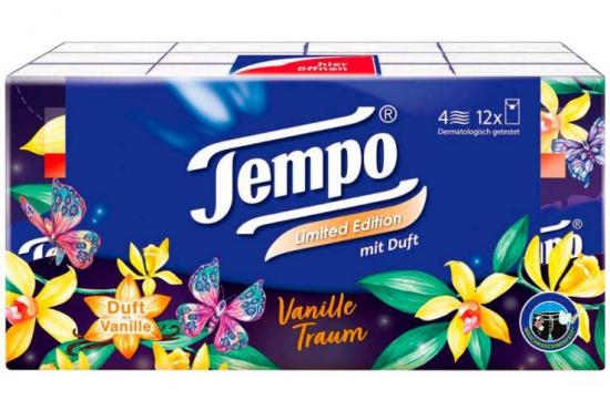 Tempo Taschentcher Limited Edition Duft Vanille Traum 12 x 9 Tcher