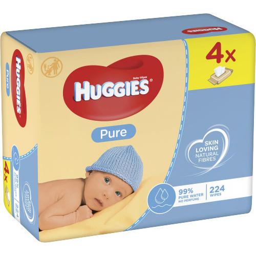 Huggies Pure Babytuch Feuchte Pflegetcher 4 x 56 Stck