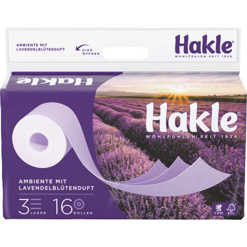 Hakle Ambiente mit Lavendelbltenduft 3 Lagig 8 Rollen