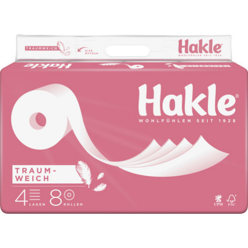 Hakle Traumweich Toilettenpapier 4 Lagig 8 Rollen