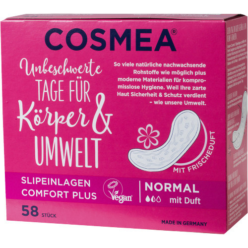 Cosmea Comfort Plus Slipeinlagen Normal mit Frischeduft Damenbinden 58 Stck