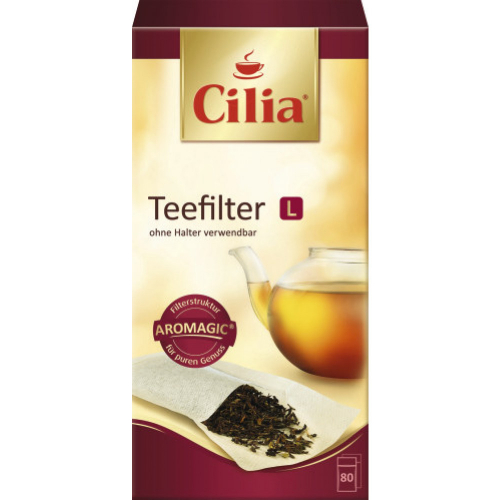 Cilia Teefilter Gre L Papierfilter Halterlos Teefiltertten 80 Stck
