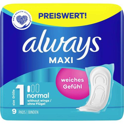 Always Ultra Always Maxi Binden Damenbinden ohne Fl�gel Damen Hygiene 9 St�ck
