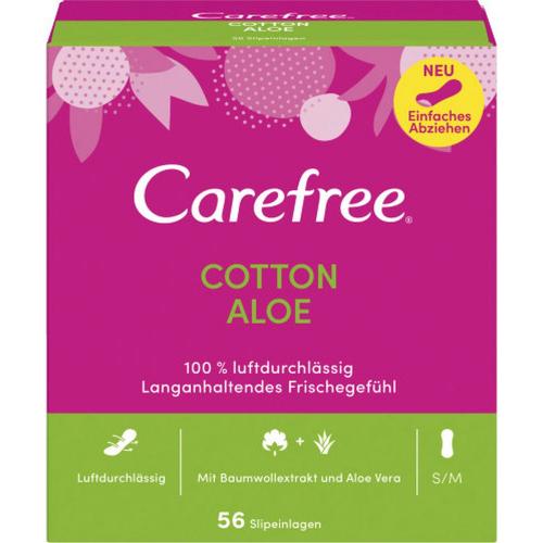 Carefree Slipeinlagen Cotton Aloe Vera Damenbinden 56 Stck