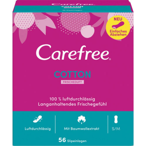 Carefree Slipeinlage Cotton mit Frischeduf Damenbinden 56 Stck