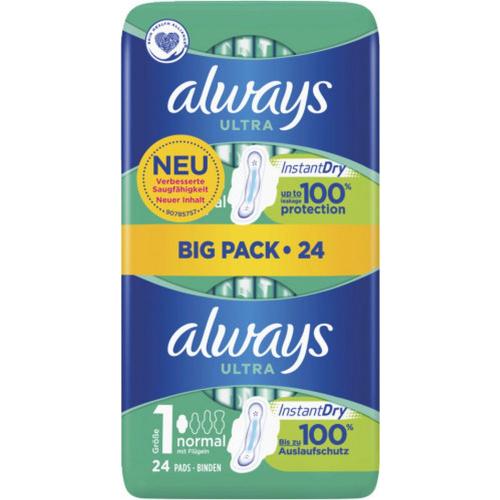 Always Ultra Damenbinden Normal mit Fl�geln 24 St�ck 