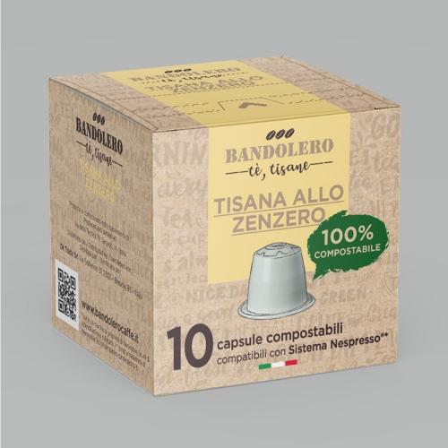 Bandolero Organic Ingwer Tee Kapseln 10 Kapseln