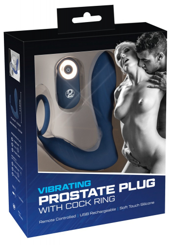 You2Toys Vibrating Prostate Plug with cockring - Farbe: blau