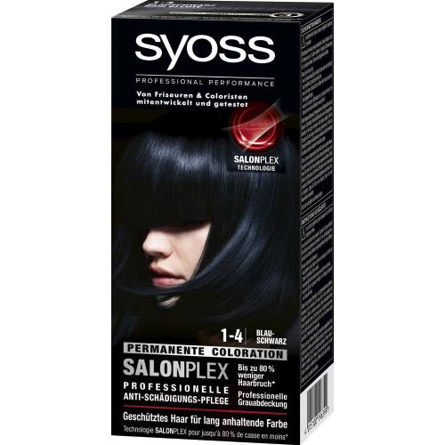 Syoss Haarfarbe Permanente Coloration Blauschwarz 1-4 115ml